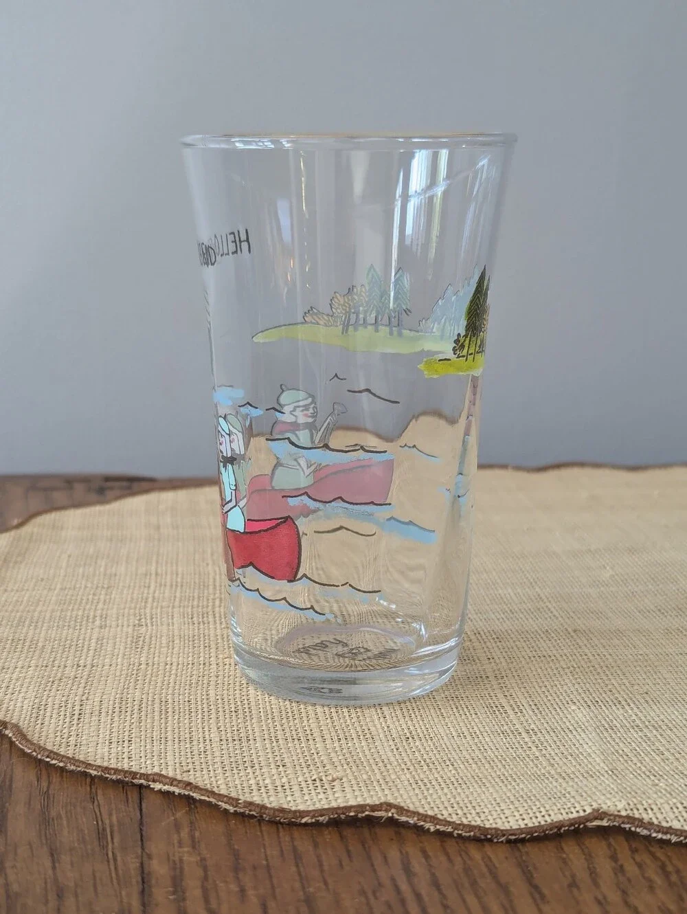 Anthropologie Menagerie Molly Hatch Hello Friend Canoe Juice Glass
